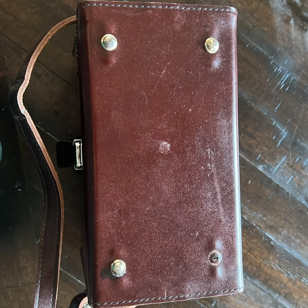 Vintage Yashica Camera Bag Leather Like Covering Snap Close